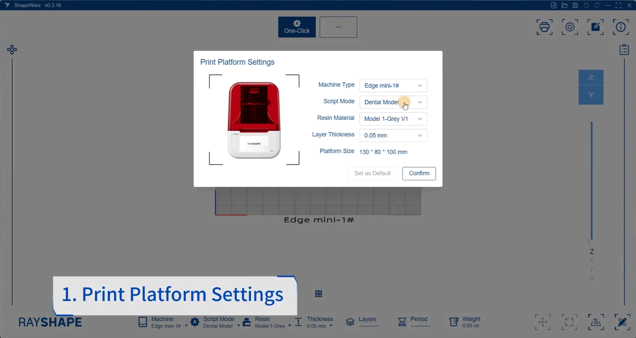 Corona temporanea con un clic