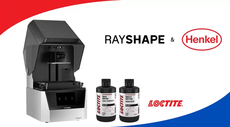 Henkel and RAYSHAPE Announce Partnership, Validating LOCTITE 3D Printing Resins on Shape 1+ 3D Printing Solution